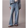 Calvin Klein Jeans a gamba larga Medium Blue Denim Donna
