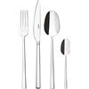 Sambonet Rock 52562-G2 - Set di Posate da Tavola monoblocco in acciaio inox 18/10, per 12 persone, 48 pezzi: 12 forchette, 12 cucchiai, 12 coltelli, 12 cucchiaini da tè