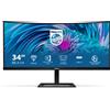 Philips E Line 346E2CUAE/00 Monitor PC 86,4 cm (34) 3440 x 1440 Pixel Wide Quad HD+ LCD Nero GARANZIA ITALIA