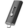 KOOTION Chiavetta USB C 128 GB, 2 in 1 USB 3.1 Pendrive Tipo C 128 GB Alta Capacità Pendrive 128GB Dual Interface Durevole Pennetta USB C 128G per Computer/TV/Auto/Player, ect (Nero)