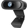 Vibox VW1 - Webcam 1080p, FHD 30 fps, Plug and Play, per PC, laptop, Windows, Linux, microfono trasparente, anello di messa a fuoco regolabile