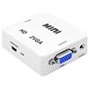 OcioDual Adattatore HDTV Digitale a VGA Analogica Full HD Video Audio Risoluzione Full HD Bianco per PC Monitor Laptop TV HDTV Convertitore Segnale HDTV2VGA 1080p