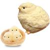 Fineron 4 Pezzi Taba Giocattoli da Schiacciare a Forma di Pollo, Giocattoli da Schiacciare a Mano a Forma di Pulcino, Giocattoli Super Morbidi per Alleviare lo Stress