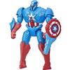 Marvel Hasbro Avengers Mech Strike Monster Hunters Hunter Suit Captain America, giocattolo deluxe in scala 20 cm, dai 4 anni in su, multicolore, F5072