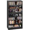 VEVOR Mobiletto Armadietto 7 Scomparti Porta DVD CD Libri Giochi Multimediale 70 x 30 x 140 cm, Armadio Autoportante Salvaspazio per CD DVD Dischi di Giochi per Ufficio Studio Soggiorno Casa, Nero