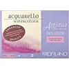 Honsell 19303551 Fabriano Artistico Acquarello Watercolour, extra bianco, satinato, pressato a caldo, 35,5 x 51 cm, 15 fogli da 300 g/m², di alta qualità per artisti, blocco 4 lati