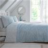 Dreams & Drapes - Copripiumino Paisley Azzurro - Letto Singolo (140x200cm) - Design Reversibile - Copripiumino ispirato Persiano in Azzurro - Biancheria da letto con stampa floreale Boemia