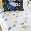 Bedlam - Spazio esterno - Lenzuolo con angoli da 25 cm - per letto singolo in nero