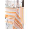 CALITEX Tovaglia in tessuto Sunstripe, motivo a righe arancioni.