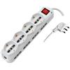 Mediacom M-PM12 Multipresa 4*Schuko 10/16A 8*Bipasso 10/16A 1.5m Bianco