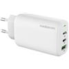 Mediacom Fast Charger Caricabatterie da Parete 65W 2*USB-C/USB
