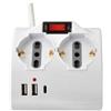 Mediacom Multipresa da Tavolo 2*Schuko 10/16A 2*Bipasso 10/16A 2*USB 5V/2.4A USB-C 5V/3A 1.5m Bianco