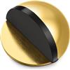 Hotop Fermaporta da Pavimento Autoadesivo Fermaporta Ovale in Acciaio Inox Protezione da Parete Montata a Pavimento Ferma Porta a Mezzaluna Semicircolare Lucido con Colle(Oro,1 pz)