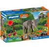 Playmobil 72068 elefante con guardiano di zoo