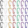 GUDQVOZIHG 35pcs Piccolo Moschettone, 46 x 2,2 cm Portachiavi in Alluminio Mini Moschettoni, Per Zaini, Campeggio, Tenda, Viaggio, Pesca, Guinzagli Per Cani