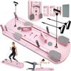Gonggi Pilates Reformer Machine Set & Pilates Board Equipment, 4-in-1 Portable Pilates Kit for Home with Ab Roller Resistance Bands, Better Me Full Body Workout System for Women