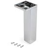 Emuca - Gambe per mobili, piedi per mobile in plastica, Set di piedini con viti di fissaggio, dicersi modelli (H 140mm Di angolo (set di 4 pz), Cromato)