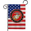 US MILITARY USMC Semper Fi Marine Corps Bandiera Forze Armate Double Face Decorazione Prato Regalo Casa Giardino Cortile Banner United State American Military Veteran, 30,5 x 18,5 Made in USA