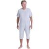 FERRUCCI COMFORT FERRUCCI Pigiama Tutone Sanitario Comfort Manica Corta Pantalone Corto 1 Cerniera/Zip Dietro Schiena Estivo (Azzurro, M)