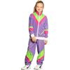 Boland Costume tuta acetata anni 80 bambino - Multicolore - 10-12 anni (1450/152 cm)