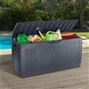 Keter Baule in Resina Effetto Legno Colore Grigio Dimensione cm 117,5x45x57,3