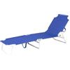 EuroGarden Sdraio da esterno pieghevole reclinabile eurogarden blu 188x55x25 cm