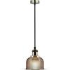 V-TAC Portalampada Pendente 1MT Elegant E27 135mm - Vetro Ambra + Legno - V-Tac