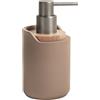 SPIRELLA - Dispenser di Sapone Sybella 0.3L - Design Moderno - 15.3 x 8 x 8 cm - Colore Cappuccino - Ideale per Cucina e Bagno - Ricaricabile e Pratico