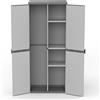 Mongardi: Armadio Porta-Scope in resina di PVC e PP, 2 Ante, Facile da Montare, Modular System, Resistente, Adatto ad ambienti Interni ed Esterni, 68L x 40P x 165H cm, Grigio e Nero