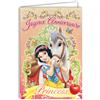 Creativ'World DISNEY PRINCESS Biglietto di Buon Compleanno Abito con Glitter Brillanti Busta Rosso Interno Illustrato Biancaneve Cavallo Bianco Mela Uccelli Principe Faon Fiori Ragazza Racconto Bambino 130938