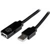 StarTech.com USB2AAEXT15M Cavo di Estensione Attivo USB 2.0, M/F, 15 m, Nero