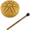 LiebeWH Steel Tongue Drum Mini Handpan Drum con Bacchetta Strumento a Percussione a 6 Note per Principianti e Musicisti Esperti (Oro)
