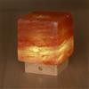 Lampade di Sale Store Lampada di Sale Himalayano Libera a batteria Rosa scolpita a forma di Cubo 2kg con luce Led RGB e base quadrata
