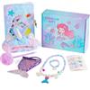 Kaiyzo Coda Di Sirena Diario Segreto Bambina, Peluche Quaderno Set Con