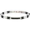 Breil, Collezione Radiant Fiber, Bracciale da Uomo in Acciaio con Finitura Bilux, Inserto Centrale in Fibra di Carbonio, Chiusura a Gioielleria, Lunghezza Regolabile fino a 17 cm