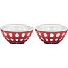 Guzzini - LE MURRINE -Set 2 ciotoline rosso/bianco