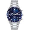 Breil, Collezione Echo, Cronografo Uomo, Cassa in Acciaio con Finitura Bilux, Lunetta con Disco in Alluminio, Quadrante con Effetto Sunray, Indici e Sfere Luminous, Cassa 42 mm