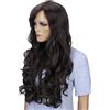 CAISHA Parrucca Voluminosa Capelli Lunghi Cosplay Spettacolo Teatrale Ondulato Marrone FP712b