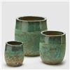 EDG Enzo De Gasperi Vaso Porta Piante Saigon in Ceramica Grande 41x36cm Turchese