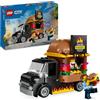 LEGO City Burger Van, Food Truck Toy for 5 Plus Year Old Boys & Girls, Vehicle Building Toys, Kitchen Playset with Vendor Minifigure and Accessories, Imaginative Play Gifts for kids 60404