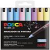 Craftelier UNI Posca - Confezione da 8 pennarelli PC1MR a punta conica extra fine