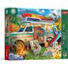 Trefl Premium Plus Quality - Puzzle Tea Time: Camper Van - 500 pezzi, serie di immagini nostalgiche dipinte, perfetta corrispondenza dei pezzi, per adulti e bambini dai 10 anni in su