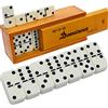 Queensell Juegos de Mesa - Domino per adulti, giochi da tavolo classici, doppio 6 domino per famiglie per bambini e adulti, set di 28 tessere standard con custodia in legno