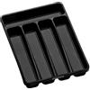 madesmart Vassoio per argenteria collezione Carbon antimicrobico, rivestimento morbido e base in gomma antiscivolo e senza BPA, mini