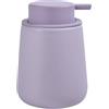 MSV - Dispenser di Sapone in Ceramica Maonie - Pompa Pratica - 8,5x8,5x12,6 cm - 0,3L - Lavanda - Ideale per Cucina e Bagno - Design Elegante e Funzionale