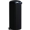 Kitchen Move Urban Pattumiera cilindrica a Pedale da Cucina, Stile Basic Chic, 30 l, in Acciaio Inox, con Secchio, Nero