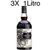 (3 BOTTIGLIE) The Kraken - Black Spiced Rhum - 100cl - 1 Litro