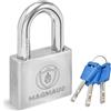 Magmaus® PDL60 Lucchetto Antiscasso Alta Sicurezza, Serratura per Cancello Esterno e Lucchetti 60mm con 3 Chiave, Acciaio e Lega di Boro per Catena e Garage, Ideale per Armadietto e Palestra e Catena