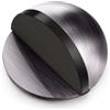 Hotop Fermaporta da Pavimento Autoadesivo Fermaporta Ovale in Acciaio Inox Protezione da Parete Montata a Pavimento Ferma Porta a Mezzaluna Semicircolare Lucido con Colle(Grigio,1 pz)