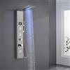 KINKIBOS Torre doccia con miscelatore, colonna doccia a 5 funzioni con indicatore di temperatura a LED, doccia a pioggia e cascata, getti per massaggi, doccetta e beccuccio per vasca da bagno